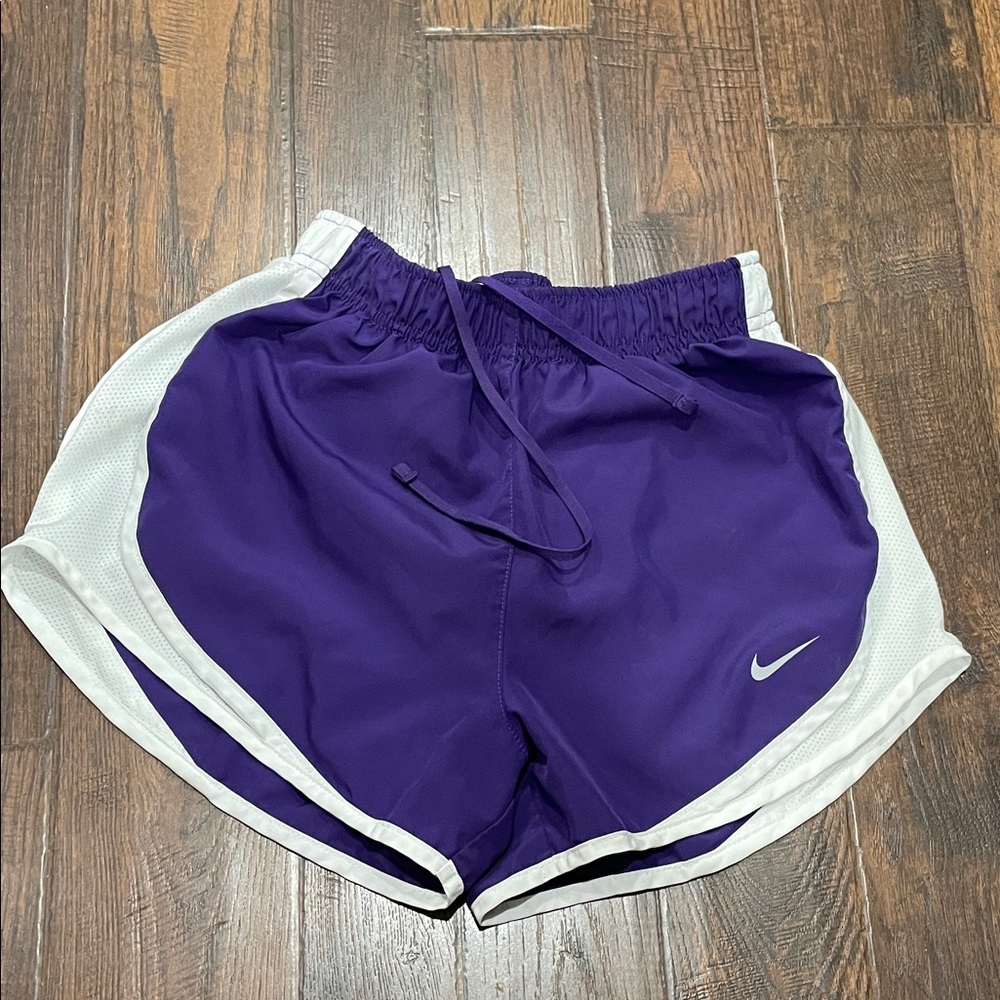 Nike Women's Athletic Shorts in Purple and White